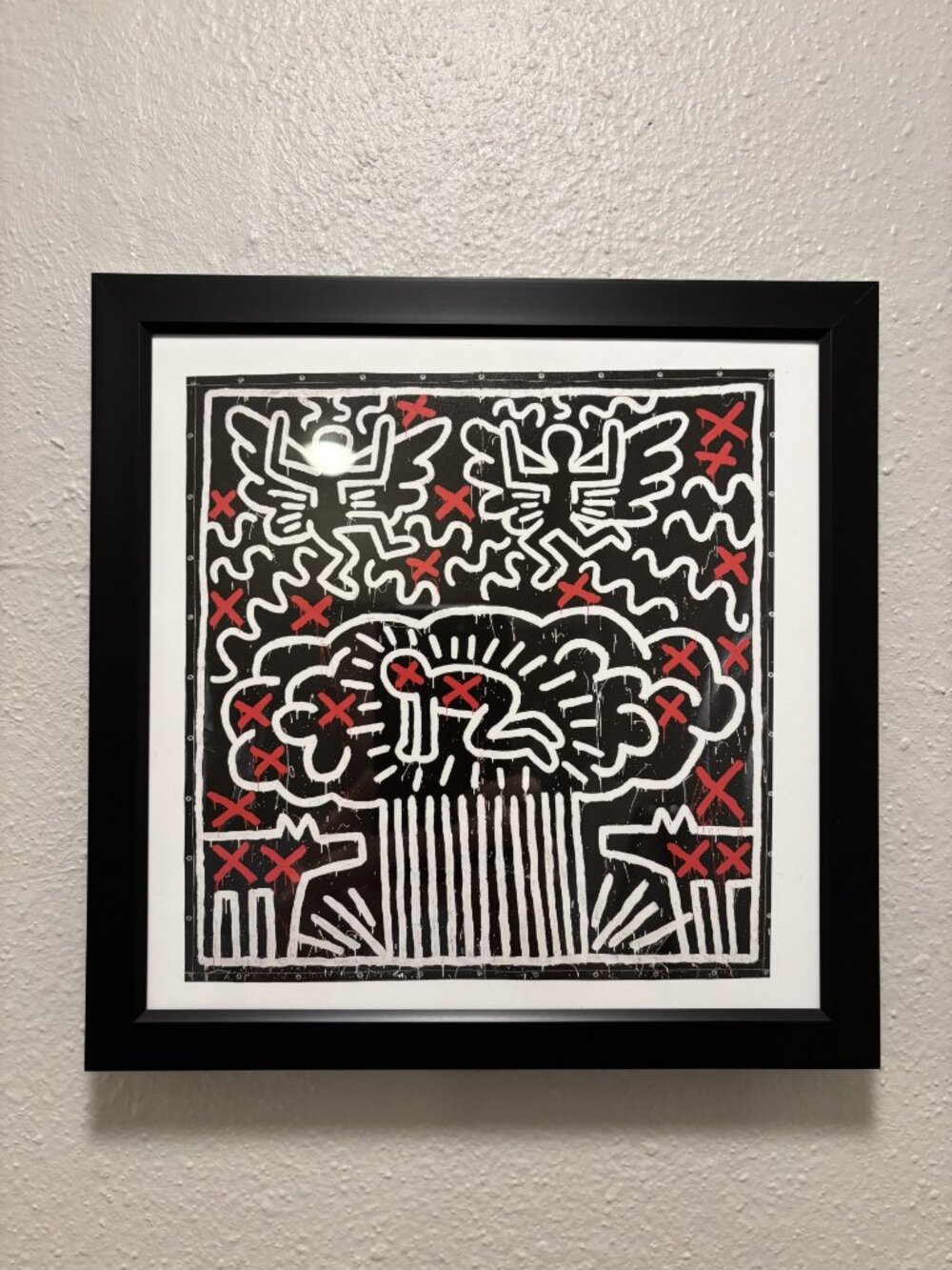 Keith Haring Framed 8x8 Inch Art Print - Untitled (1982)